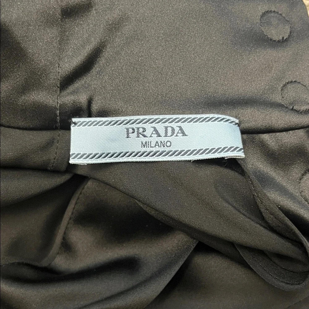 Prada Black Satin Blouse - Picture 7 of 8